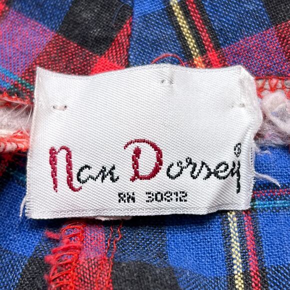 Nan Dorsey Vintage 80s High Rise Plaid Shorts Multicolor Wide Leg Retro Preppy - Picture 2 of 4